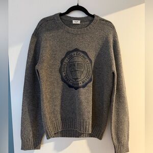 Celine Charcoal Gray Crewneck Sweater